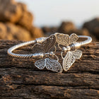 Vintage Silver Filigree Butterfly Bracelet