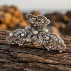 Vintage Gold Hollow Floral Hair Clip