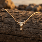 Diamond Bull Gold Pendant Necklace