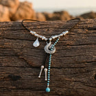 Vintage Silver Turquoise Filigree Bead Necklace