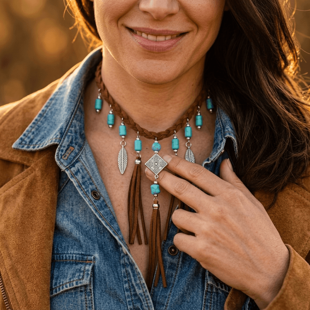 Layered Mesa Gold Statement Necklace