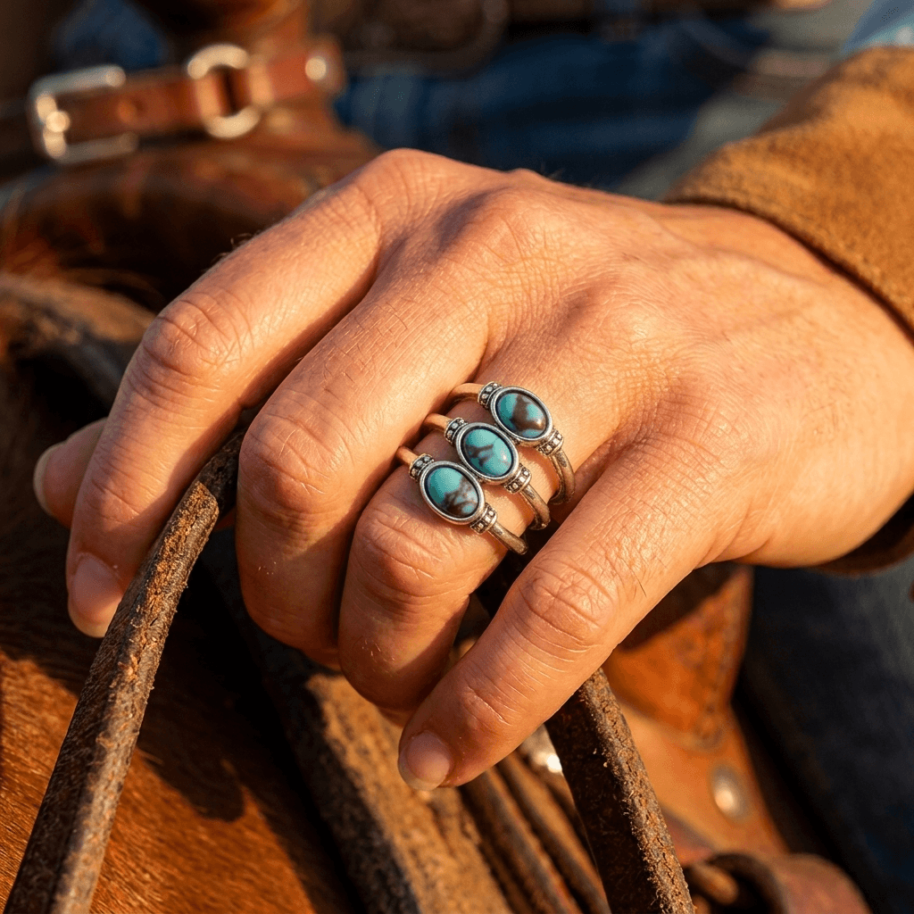 Retro Round Gold Statement Ring