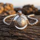White Turquoise Shield Necklace