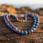 Bohemian Purple Turquoise Beaded Necklace