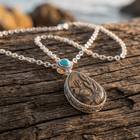 Bohemian Turquoise Oval Pendant Necklace