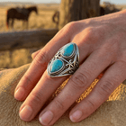 Twin Stone Silver Ring