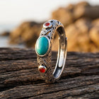 Vintage Silver Filigree Turquoise Ring