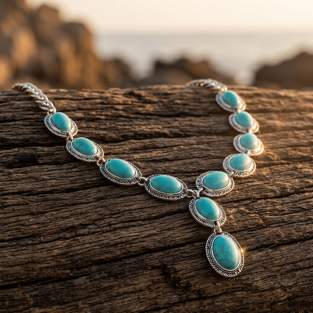 Turquoise Stone Pendant Necklace