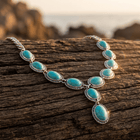 Turquoise Stone Pendant Necklace