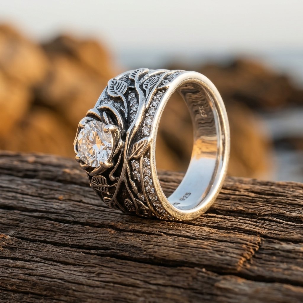 Vintage Copper Filigree Round Ring