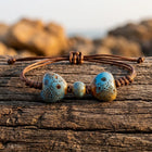 Boho Speckled Ceramic Bead Adjustable Bracelet