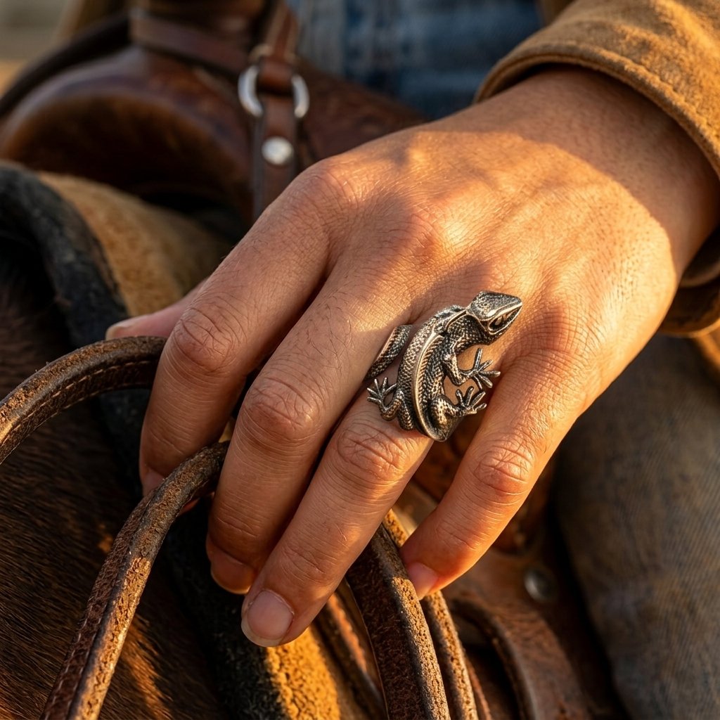 Vintage Gold Lizard Animal Ring