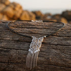 Vintage Silver Geometric Tassel Pendant Necklace