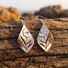 Rustic Handmade Copper Flower Earrings