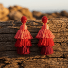 Bohemian Beaded Tassel Drop Earrings