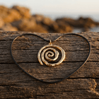 Western Leather Heart Pendant Necklace