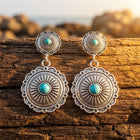 Bohemian Vintage Turquoise Geometric Earrings