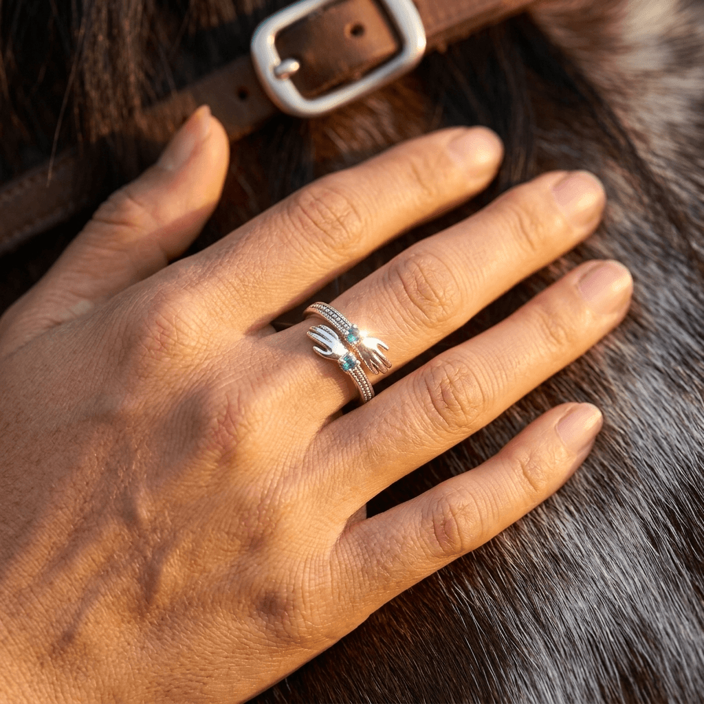 Vintage Daisy White Gold Plated Ring