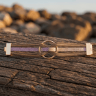 Purple Glitter Gold Mesh Circle Bracelet