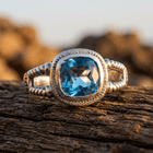Bohemian Vintage Blue Zirconia Ring