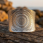 Vintage Silver Mandala Filigree Bracelet