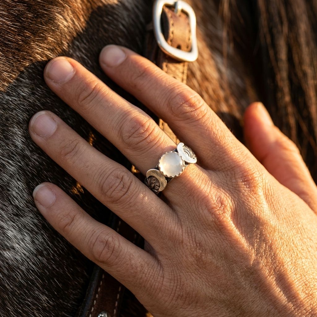 Vintage Gold Filigree Moonstone Ring