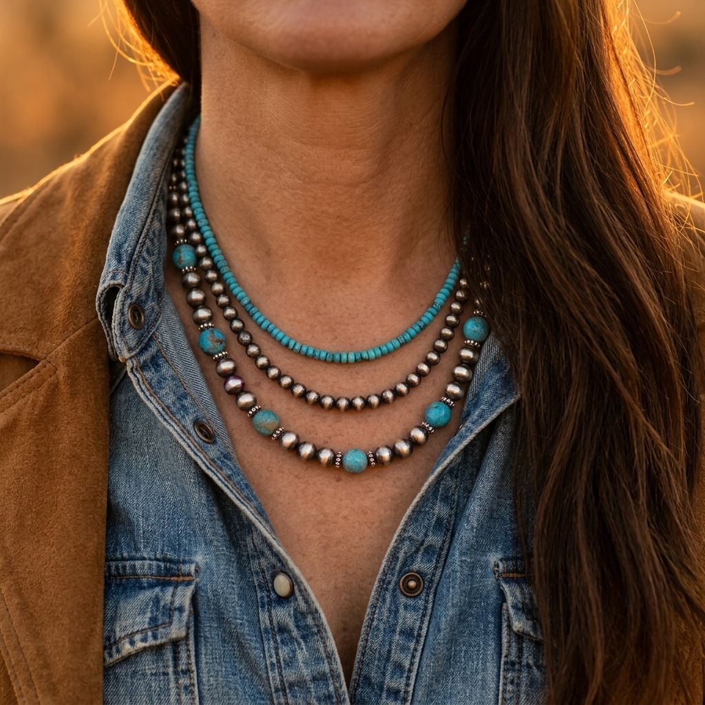 Boho Copper Turquoise Beaded Bracelet Set