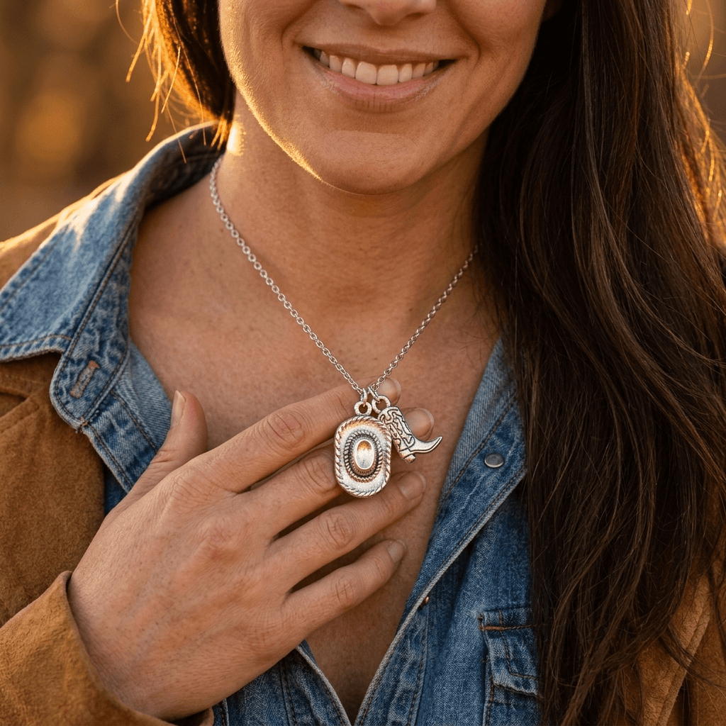 Born Country Gold Chain Pendant Necklace
