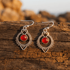 Vintage Elegant Gold Round Hollow Resin Earrings