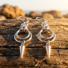 Silver Stainless Steel Spike Earrings