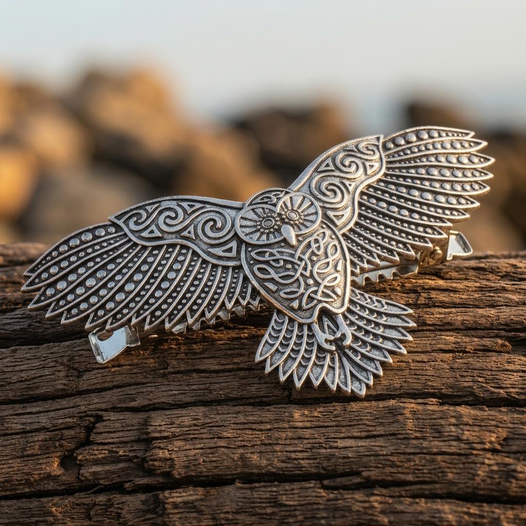 Vintage Gold Owl Filigree Hair Clip
