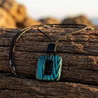 Bohemian Turquoise Striped Hollow Necklace