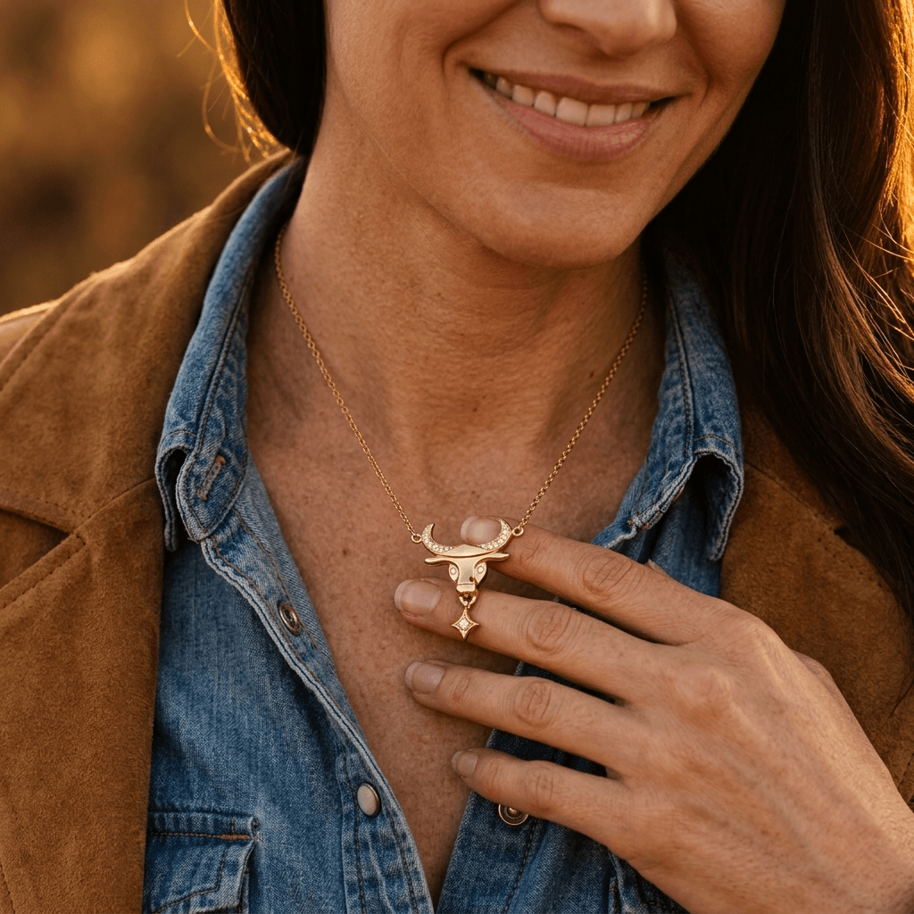 Bull Gold Pendant Necklace