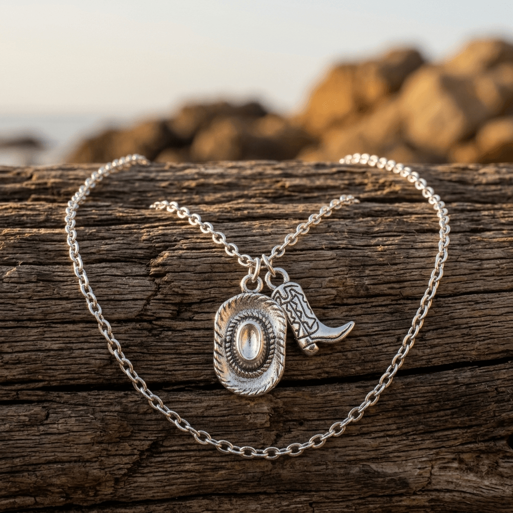 Born Country Gold Chain Pendant Necklace